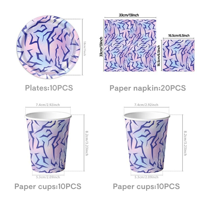 Kpop Music Theme Party Decoration Girl Group idol Disco Rock Party Balloon Set Birthday Party Paper Cups Party Decorations