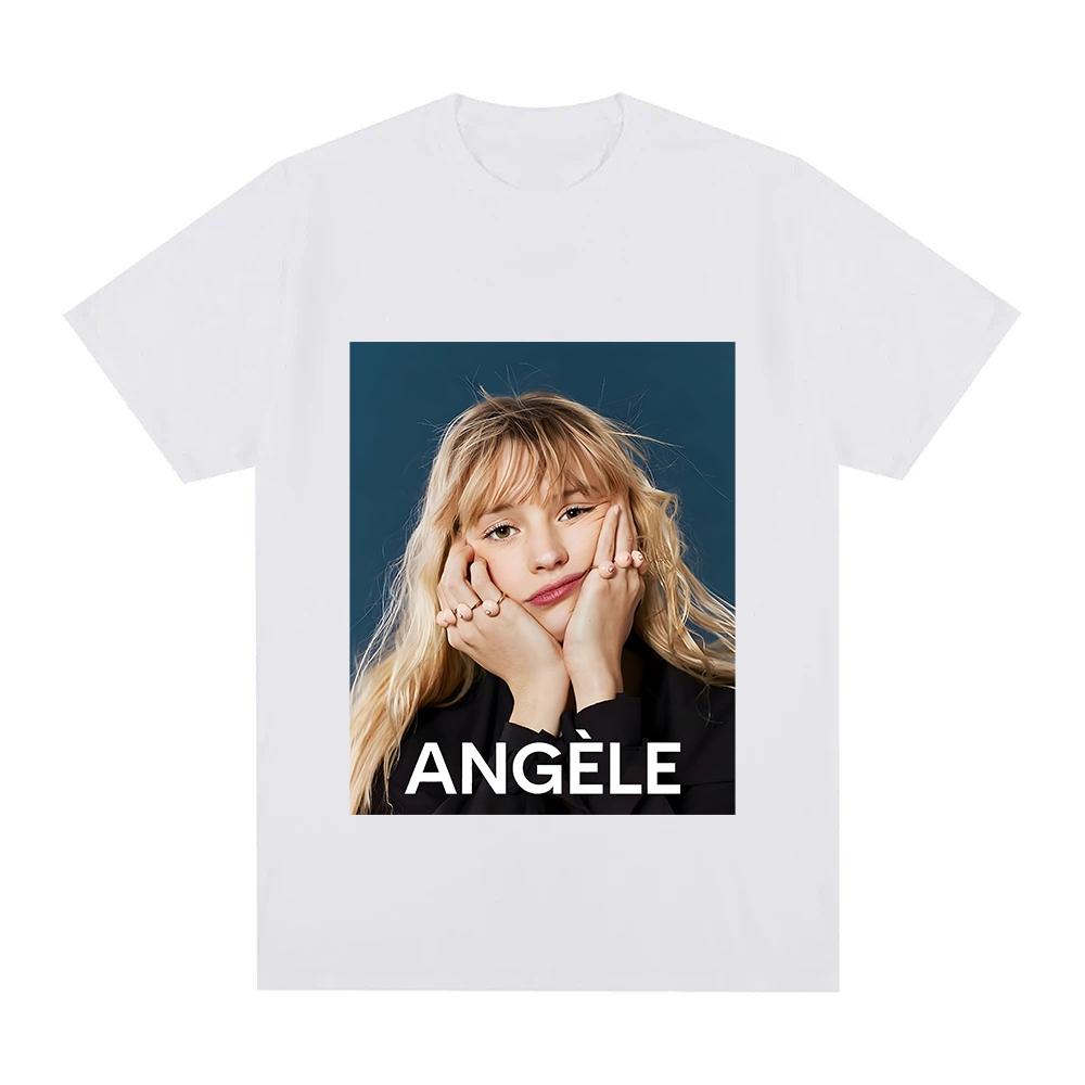 T-shirt Angele Van Laeken Stampa Grafica Top Estivi Classici Abbigliamento Comodo Cotone Girocollo Magliette