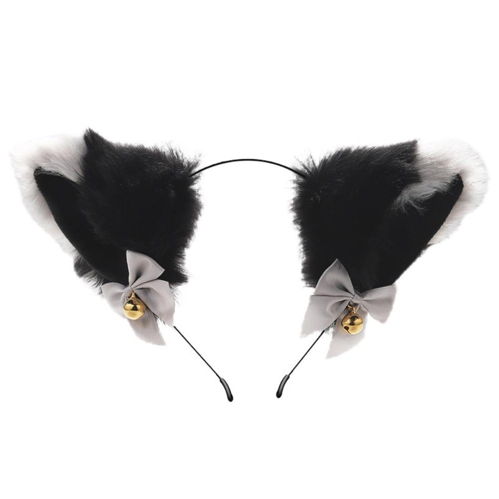 Realistic Plush Cat Ears Headband Furry Cosplay Hair Hoop Anime Headband Daily Wear