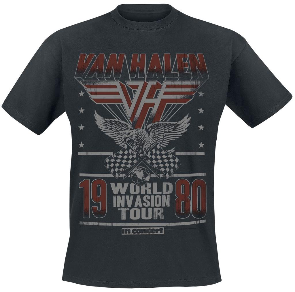 Hot Van Halen Cotton Band Shirt Unisex Summer Short Sleeve Fashion Brand Tee Luxury Casual Vintage