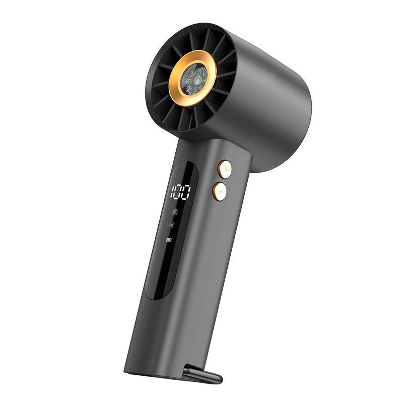 Portable High-Speed Mini USB Handheld Fan with Digital Display - Strong Wind and Long Battery Life