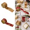 5Meters Glittering Powder Leaf Christmas Ribbon Festival Gifts Wrapping for Holiday Gifts and Christmas Tree Decoration