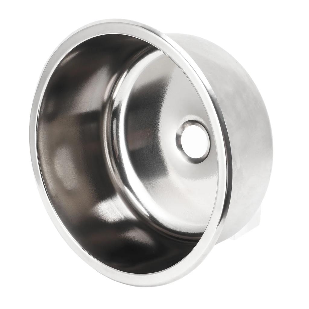 295x130mm RV Sink 304 Stainless Steel Round Rust Resistant Large Capacity for Yacht Motorhome