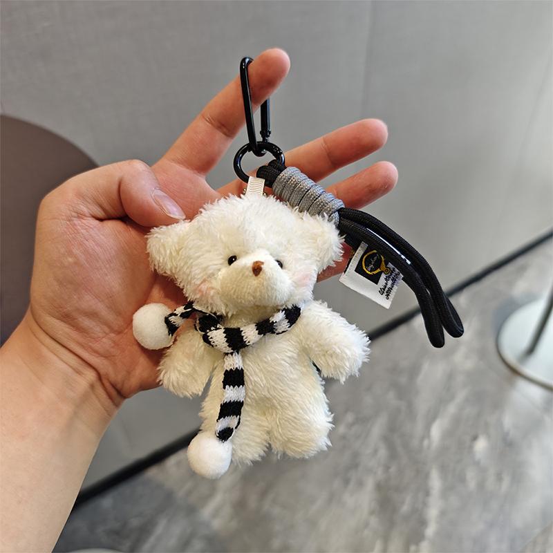 Cute Cartoon Bear Dress Little Bears Car Backpack Hanging Christmas Scarf Bear Bag Charm