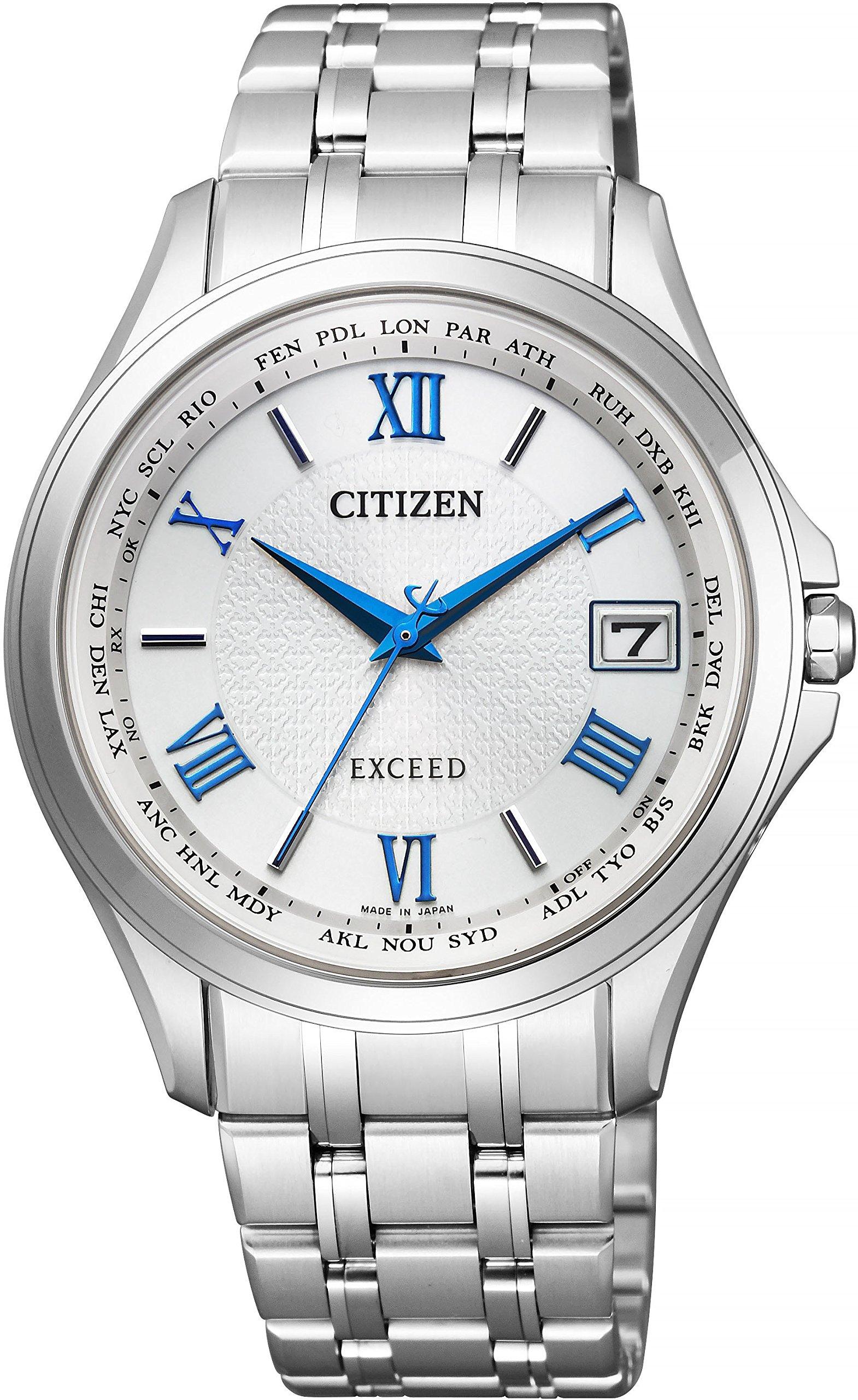 

Exceed Exceed watch Compatible with European and American radio waves Pair Silver [Citizen] Eco-Drive radio-controlled Chinese, CB1080-52B