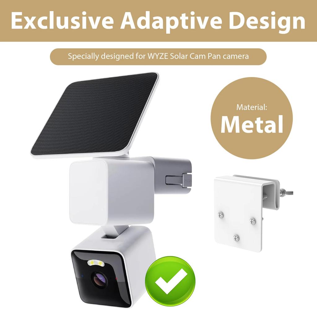 2Pcs Adjustable Camera Mount Bracket Stainless Steel Outdoor Indoor Security Camera Wall Mount Holder for CCTV Camera & Webcam