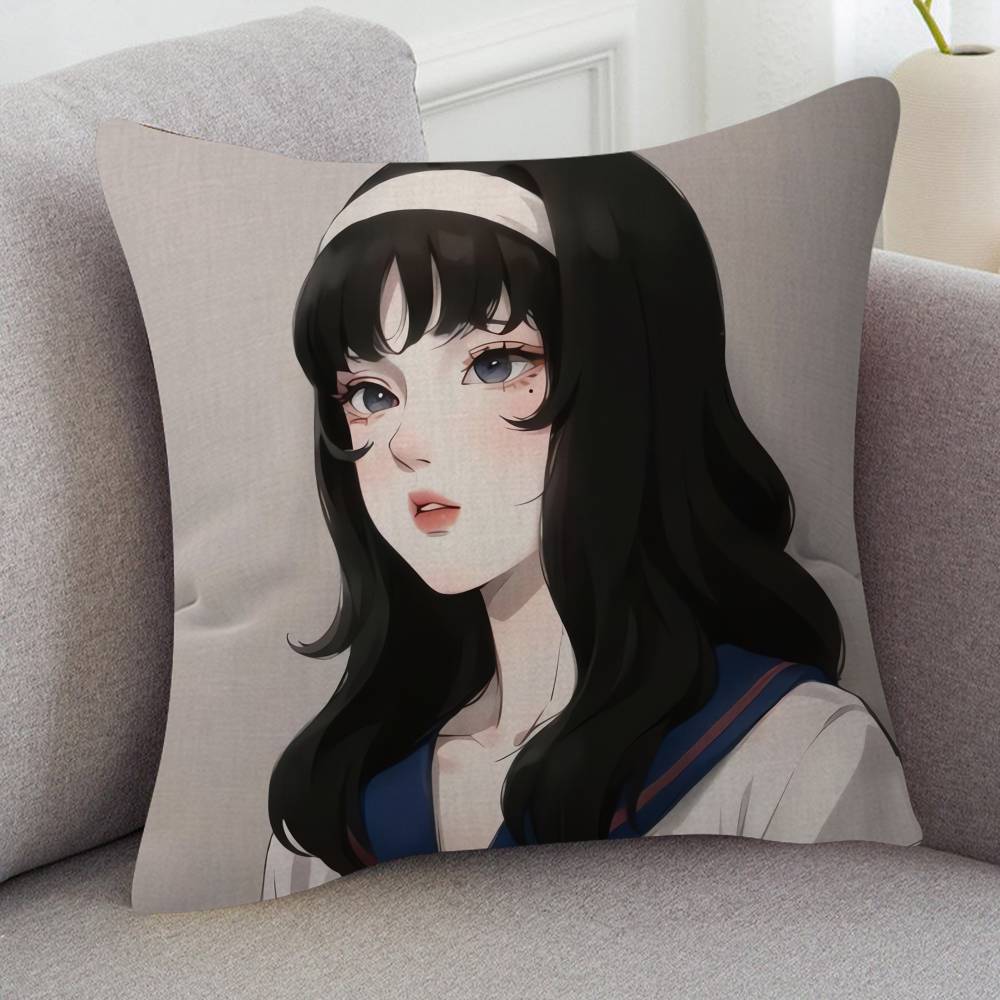 Anime Tomie Kawakami Game For Cartoon Print Peripheral Pillow Case Cushion Cover Home Decor Birthday Gift Pillowcover