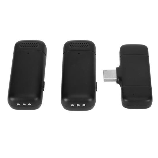 Wireless Lavalier Microphone Noise Reduction 2.4G Type C Receiver Mini Lapel Mic with Charging Case for Live Streaming