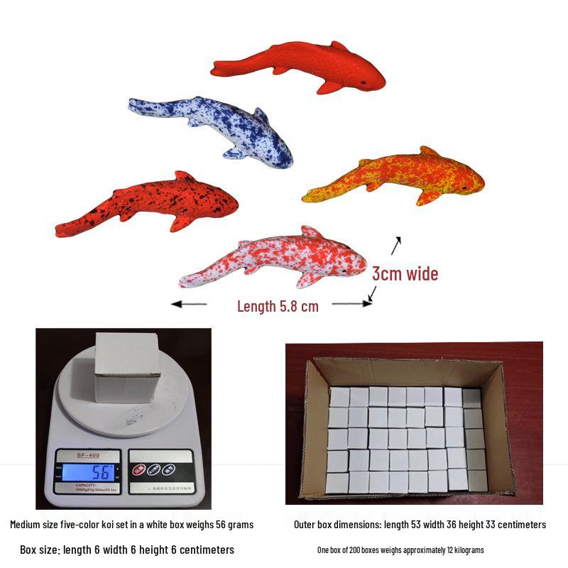 Realistic Koi Fish Micro Landscape Aquarium Ornament Resin Figurines