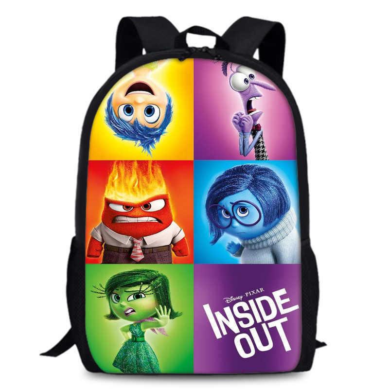 Spacious 15-inch Inside Out 2 Backpack Durable Oxford Cloth School Book Bag