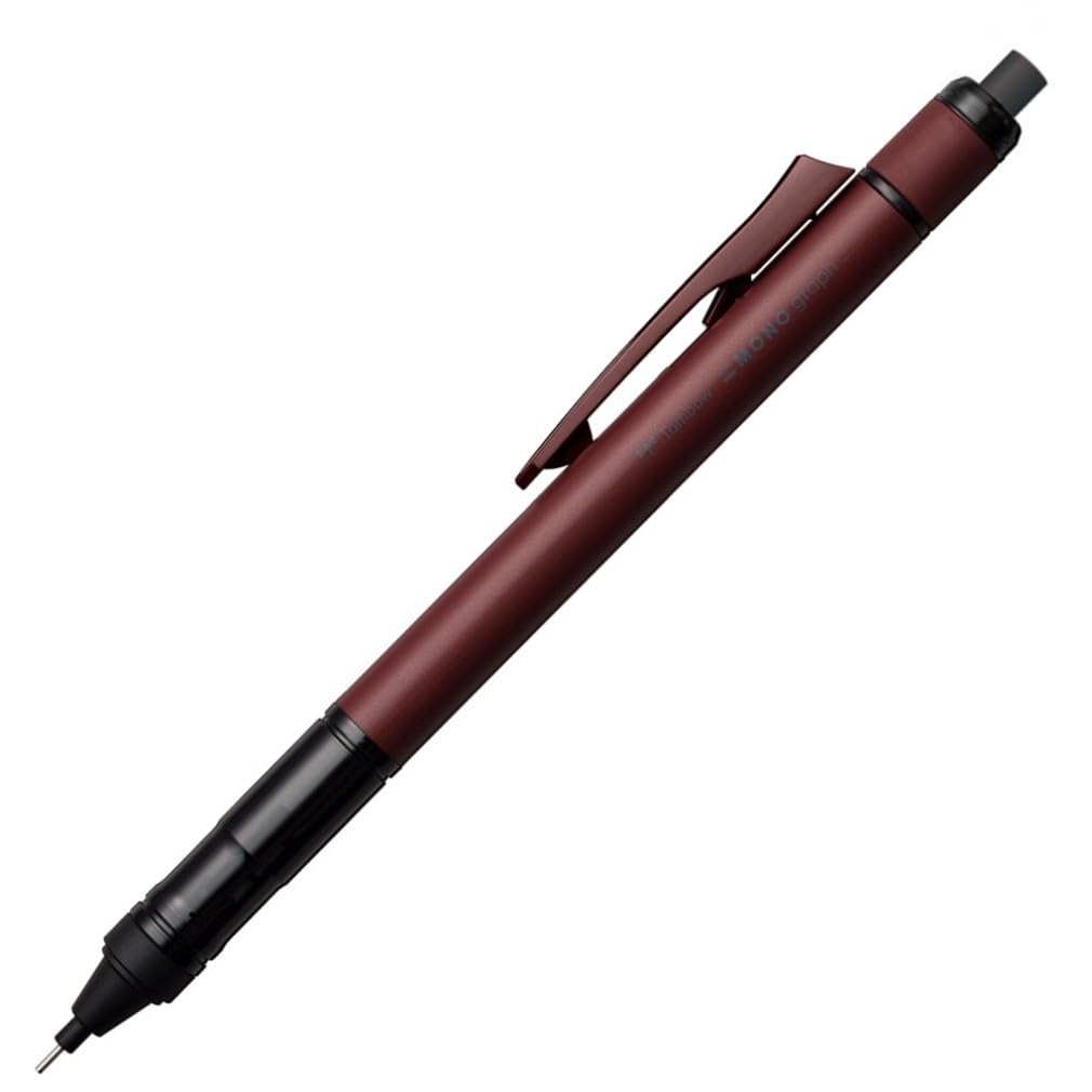 Механический карандаш Tombow MONO Monograph Tune Mastery Deep, 0,5 мм (Чёрная монография), Красный, DPA-165B