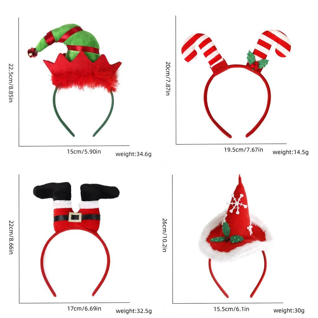 Colorful Headbands Christmas For Festive Parties With Santa And Tree Motifs For Ages All