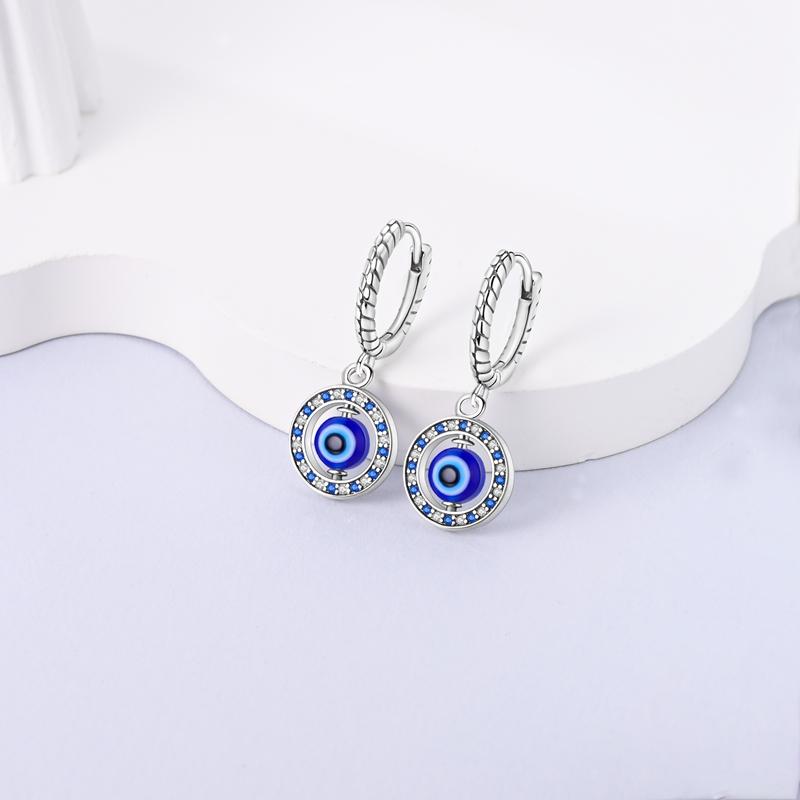 925 Silver Earrings Jewelry Hoop Flower Ear Studs Campanula Sparkling Pave Earring Wedding Gift For Women Anniversary