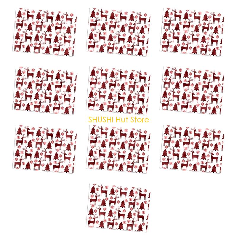 Recyclable Christmas Reindeer Decorative Paper For Gift Packaging Parties Decors Craft And Scrapbooking Activities D57B