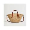 (Brown) Casual Wicker Woven Basket Bags Rattan Women Handbags Handmade Straw Tote Bag