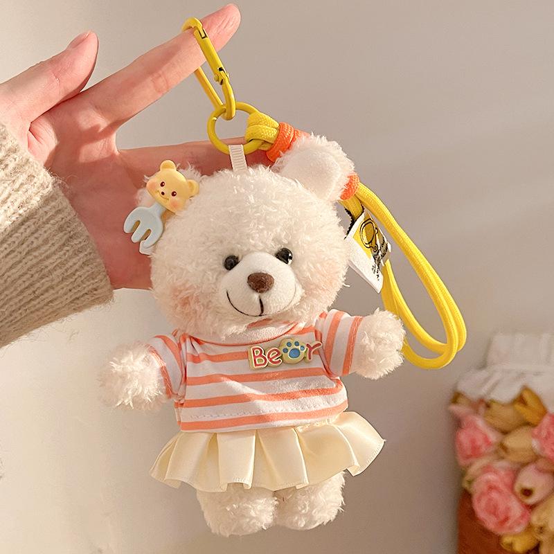 Adorable Little Bear Plush Keychain: Cute Bag Pendant & Gift for Best Friend