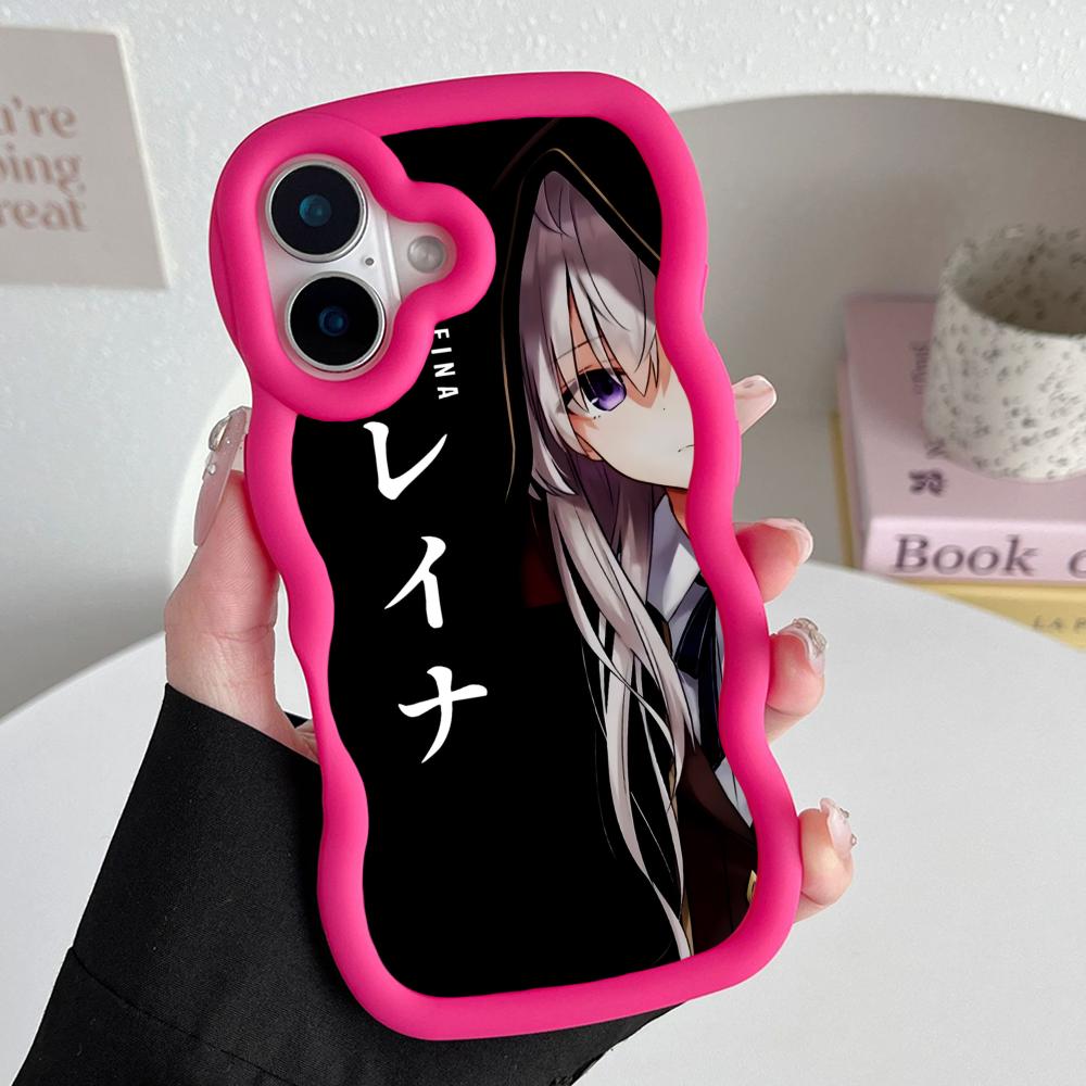 Wandering Witch Elaina Wavy Edge TPU Mobile Phone Case for iPhone 17 16 15 14 13 12 11 Air Pro Max Plus Colorful Cover