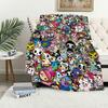 cool cartoon kawaii funny art T-Tokidoki Flannel warm soft plush blanket sofa living room hogar office bedroom travel gift home
