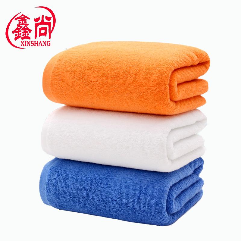 Towel Home Pure Cotton Bath Towel Wine Hotel Plain Color Enlarged Thick Cotton White Bath Towel