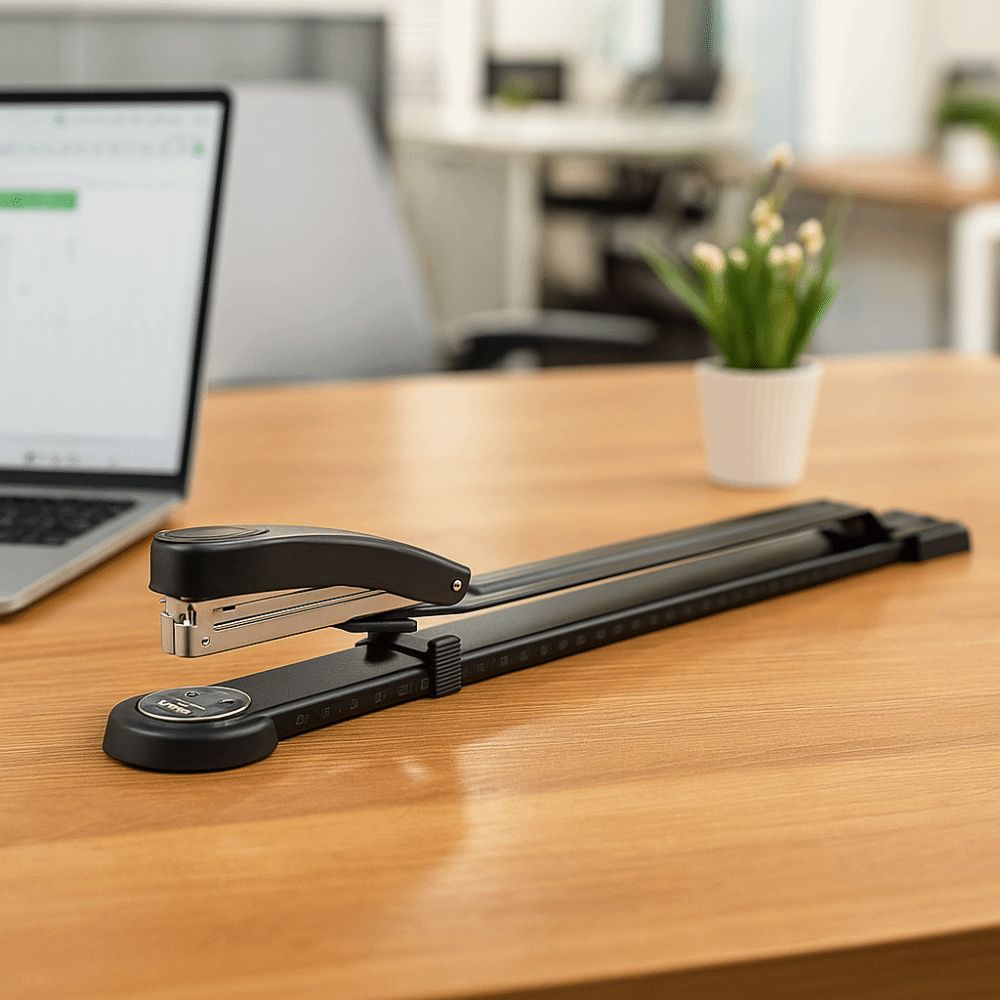 50-Sheet Capacity Long Reach Stapler Thickened Paper Stapler Long Arm Stapler  For Booklet