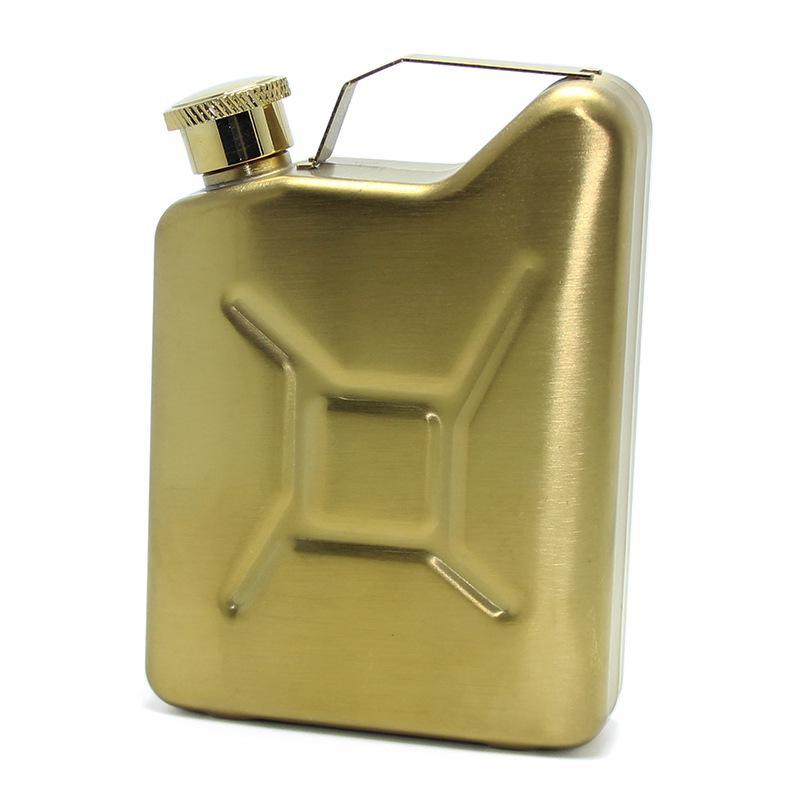 

5oz Hip Flask with Funnel Portable Whisky Wine Pot Creative Stainless Steel Flagon for Whiskey Liquor Personalized Men Gift золотий