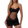 Popular Sexy Lingerie Perspective Lace Mesh One-piece Pajamas Tight Suspender Skirt Spice Girl Hip Skirt