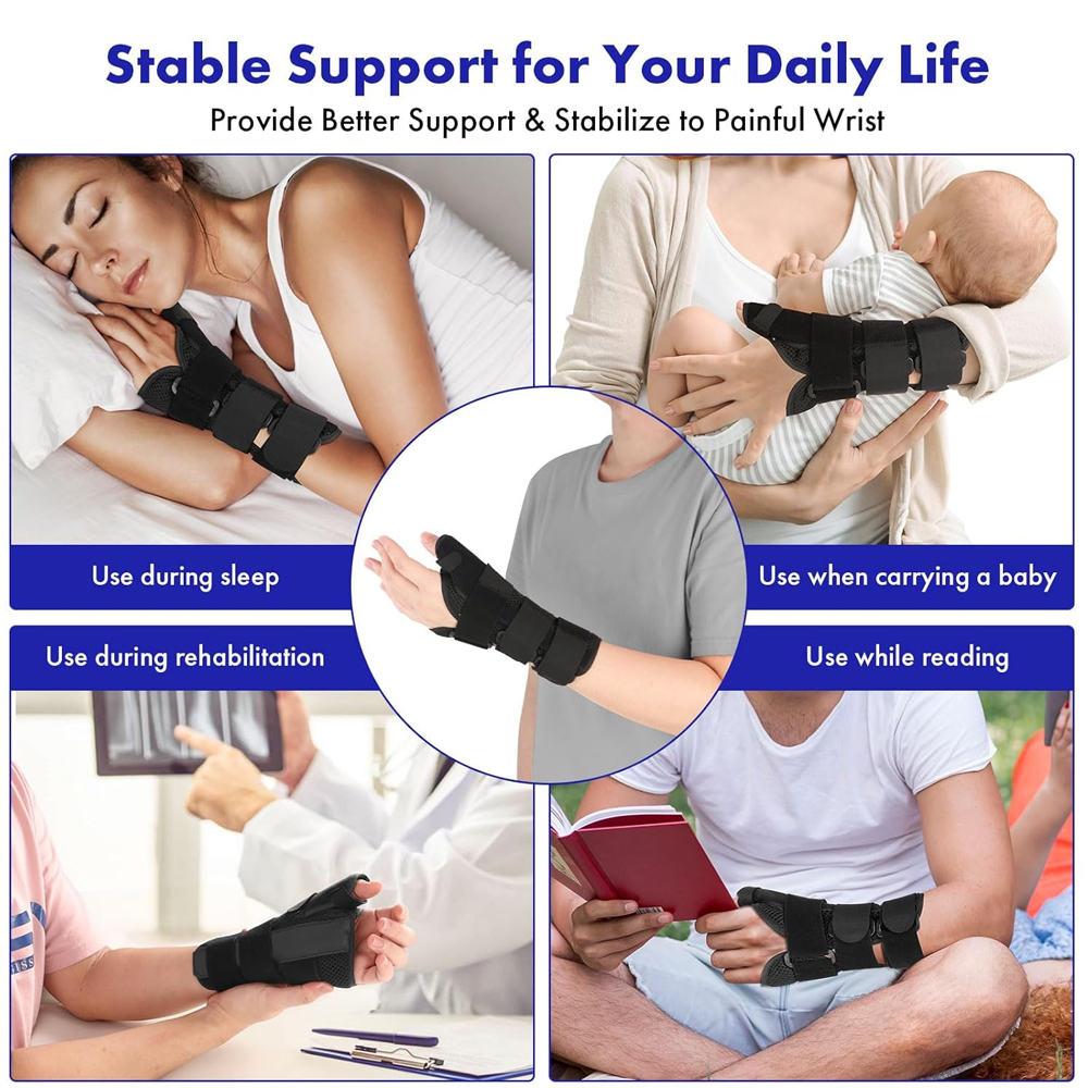 1Pcs Wrist Brace with Thumb Spica Splint Wrist Support Thumb Spica Thumb Support for Arthritis, Sprains, Carpal Tunnel Pain