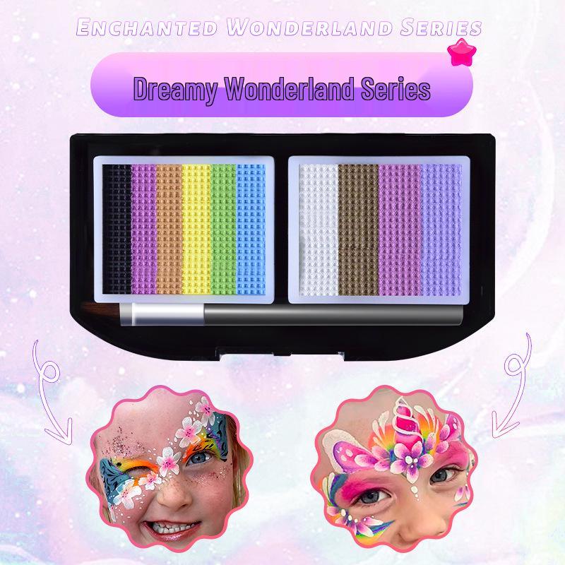 

3D Смываемый набор для рисования на лице для детей - Водорастворимые пигменты для фестивалей и комик-выставок