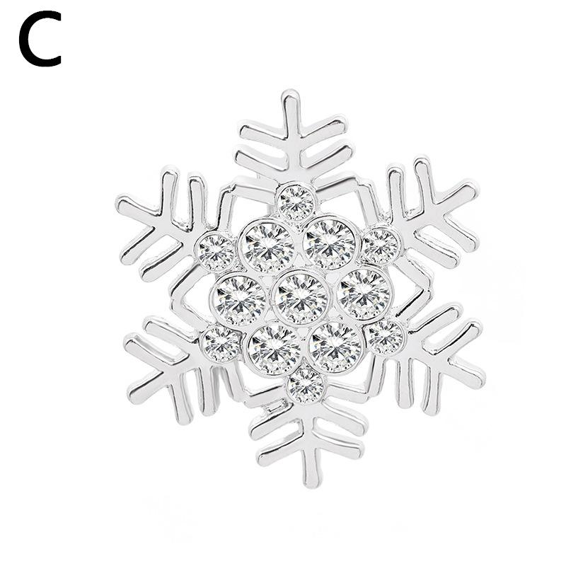 1PC Crystal Deer Brooch Pins Women's Christmas Brooch Jewelry Decoration Santa Claus Party Gifts