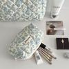 Large Capacity Floral Cosmetic Bag - Portable Handheld Toiletry Bag for Girls