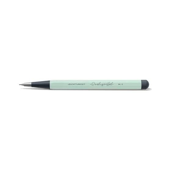 Leuchtturm Pen Pencil 0.7mm Twist Pencil No. 2 Mint Green 367285 Genuine Product Twist Mechanism Brass Aluminum Low Center of Gravity