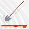 Iron Shovel with Manganese Steel Square Head & Wooden Handle, Natural Color, Large Size for Construction