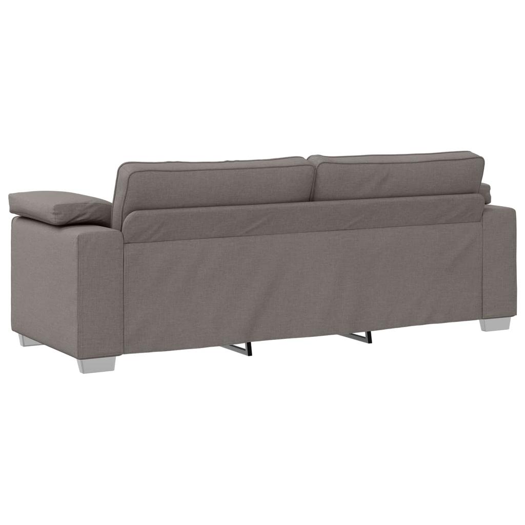 3 Piece Sofa Set In Taupe 219 X 80 X 82 Cm Linen Blend Fabric
