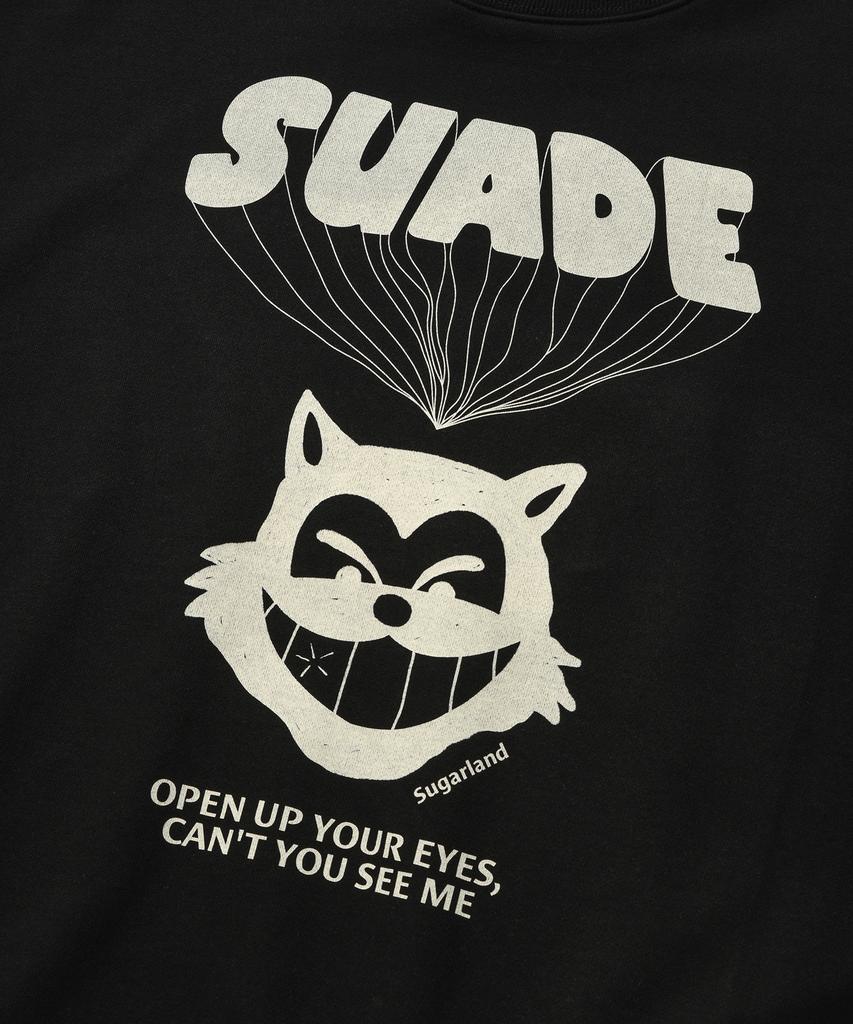 Seuweideu Balloon Cat Crewneck [Black]