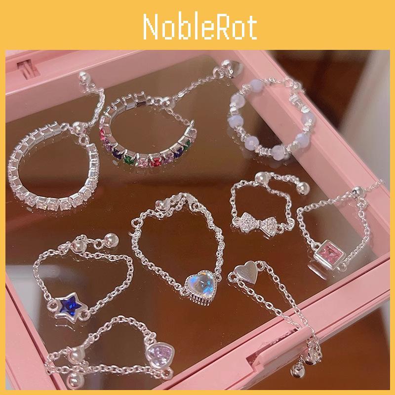 Dopamine Stylish Colorful Zirconia Adjustable Ring For Women With Unique Geometric Design And Colors Eyecatching