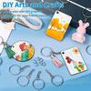 40/80/100/140/180 Pcs 25mm Electroplated Split Key Rings, 4-Section Chains and Open Jump Rings for DIY Jewelry Making
