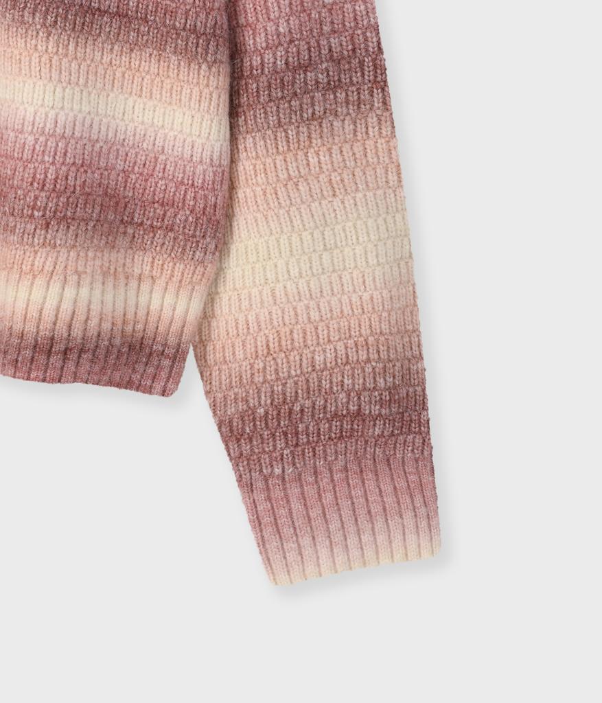 FALLETT Gradient Stripe Knit Pink