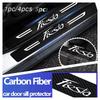 AJY1 For Ford Fiesta Logo Car Door Threshold Sill Protector Anti Scratch Waterproof Protective Film Decals Auto Interior Accessories