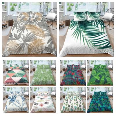Duvet Cover Set Leaf Printing Bed Set Luxury Leaf Bedding Set Cover Girl Bedding Set Polyester Single Size Bed Cover