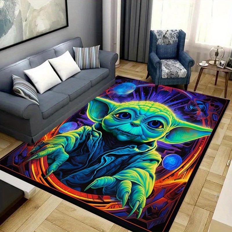 1pc Star Wars Pattern Area Rug Soft Flannel Floor Mat for Living Room,Office,Bedroom and Carpet,Sofa Coffee Table Floor Mat