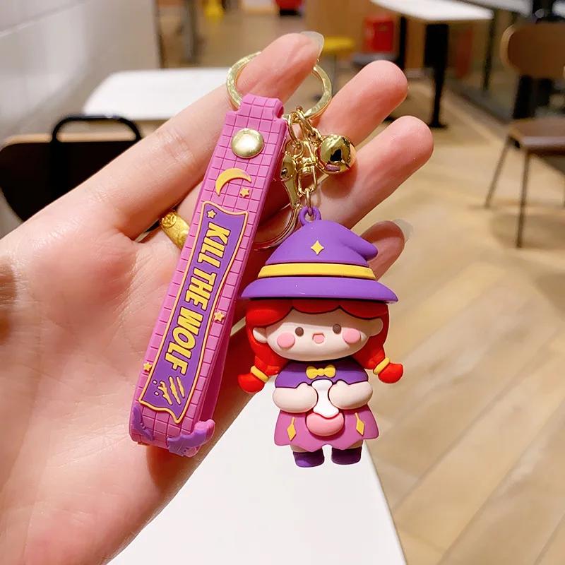 

Творческий мультяшный брелок в виде волка для женщин, кукла вуду, сумка, кулон, пара, подарки, держатель для ключей