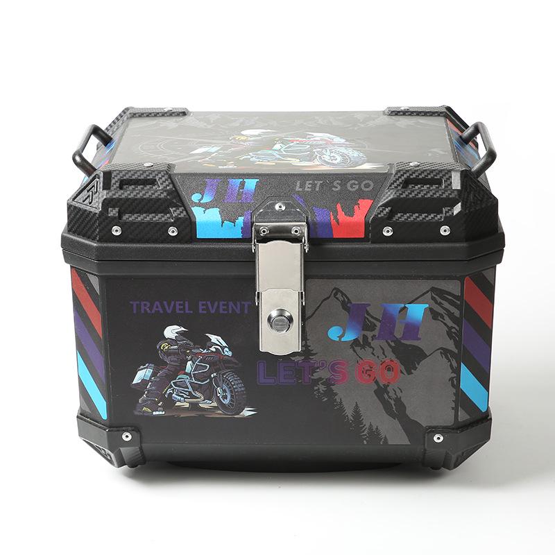Universal Detachable Motorcycle Tail Box - Large Capacity, Waterproof Rear Trunk for Bikes