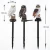 Solar-Powered LED Owl Garden Lamp - Resin Animal Yard Decor