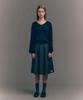 Seteo (W) V-Neck Fine Wool Knit Navy