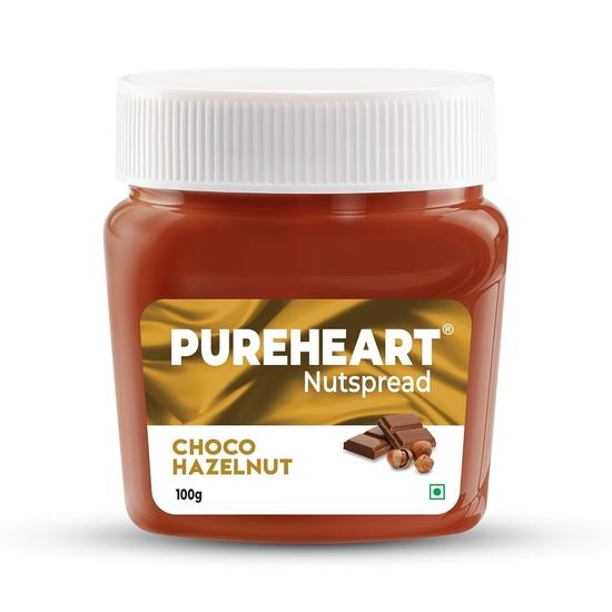 Pureheart Nut Spread Choco Hazelnut (100 gm) Delicious, Smooth & Creamy Snack, Nutty Chocolate Hazelnut Spread for Breakfast 100GM