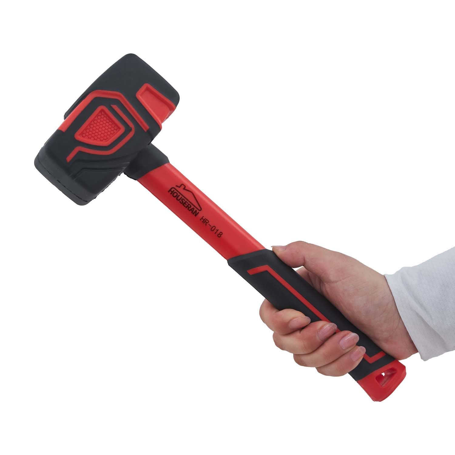 

HOUSERAN Rubber Hammer Mallet with Rubber Handle for Furniture Assembly and DIY - Shock Absorbing - 560g