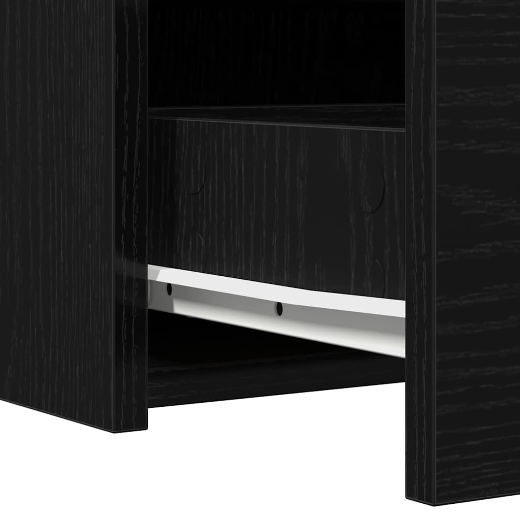 Makeup Table with Storage Black 60 x 40 x 70 cm Particleboard