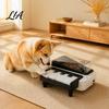 Automatic Cat Treat Toy Dog Piano Feeder, Interactive Dispenser Toy, Non-slip Base Feeder with Sound Educational Pet Effects, Transparent Food Storage