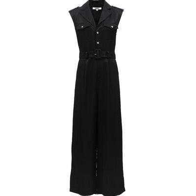 Women's Sleeveless High-Waist Linen Blend Jumpsuit