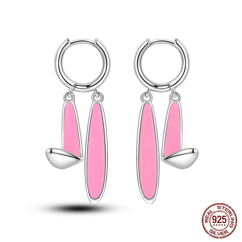 New 925 Sterling Silver Hope Rainbow Flower Earrings For Women Sparkling Colored Zircon Star Koi Earrings Party Jewelry